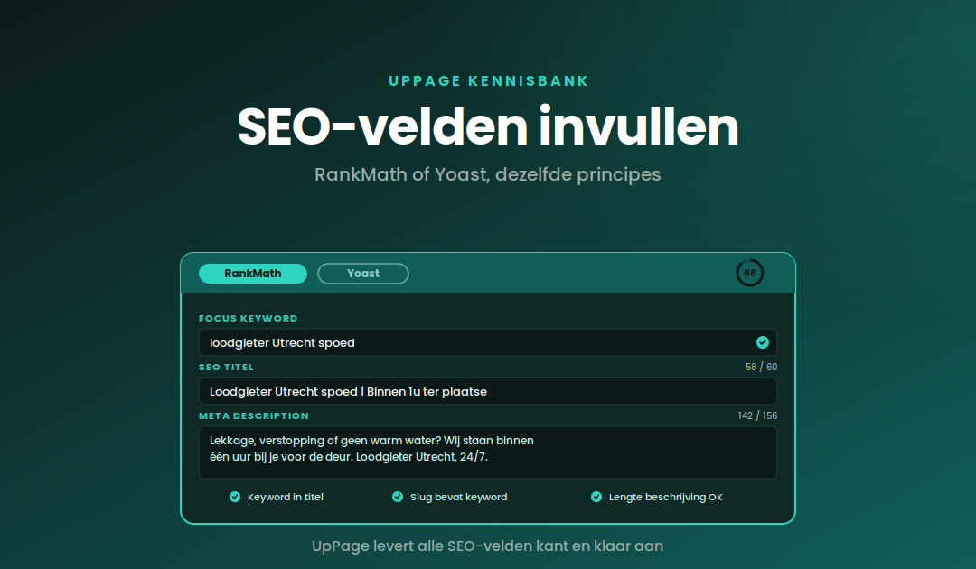SEO-velden invullen met RankMath of Yoast